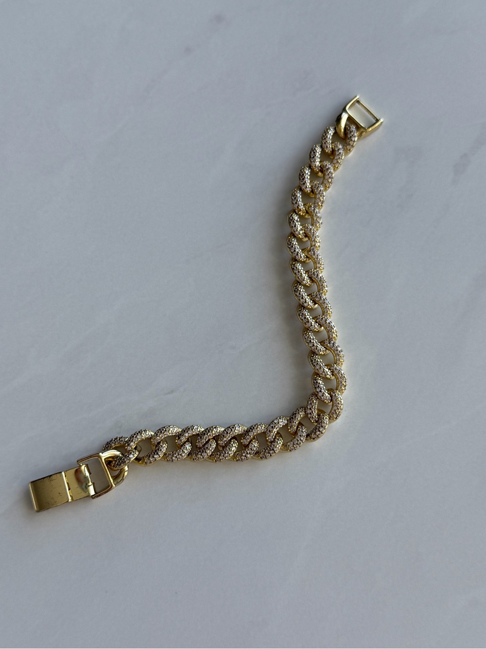 Sparkling Gold Chain Bracelet